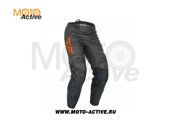 Брюки для мотокросса FLY RACING F-16 2020 серые/черные/оранжевые